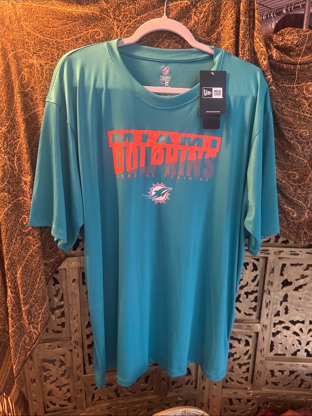 New Era Teal Miami Dolphins Graphic Short Sleeve Tee